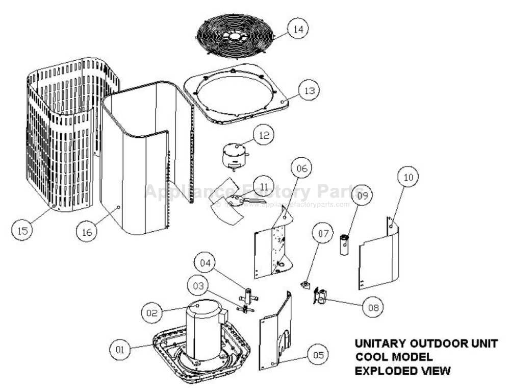 air conditioner parts diagram