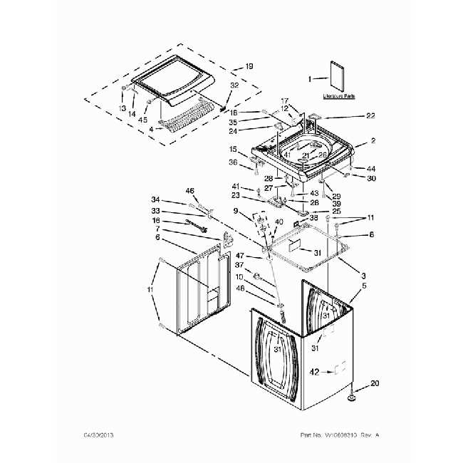 amana top load washer parts diagram