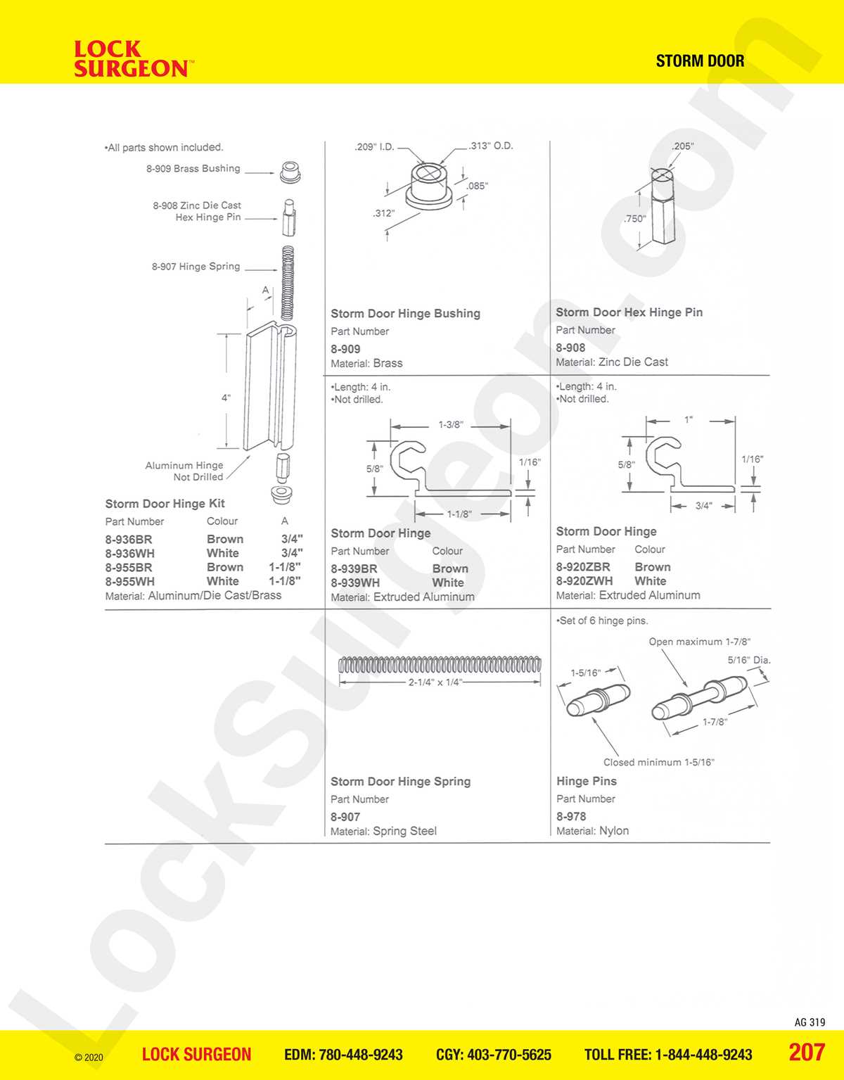 andersen storm door parts diagram