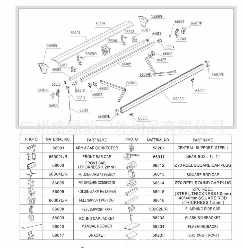 awning parts diagram awning parts diagram