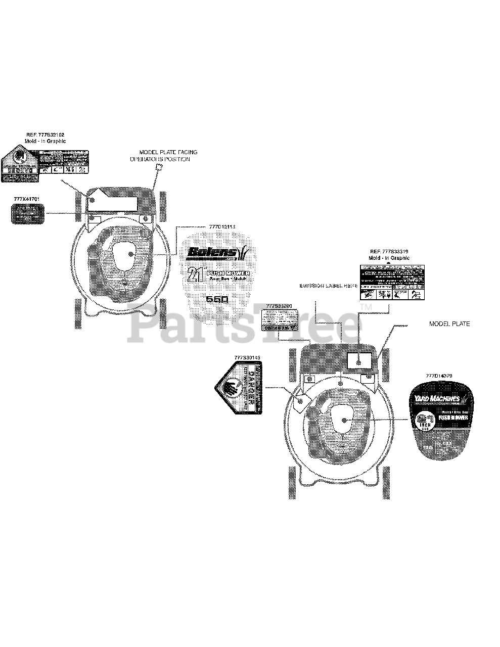 bolens parts diagram
