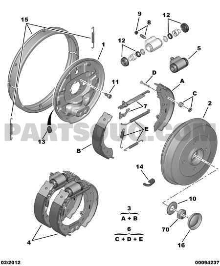 brake drum parts diagram