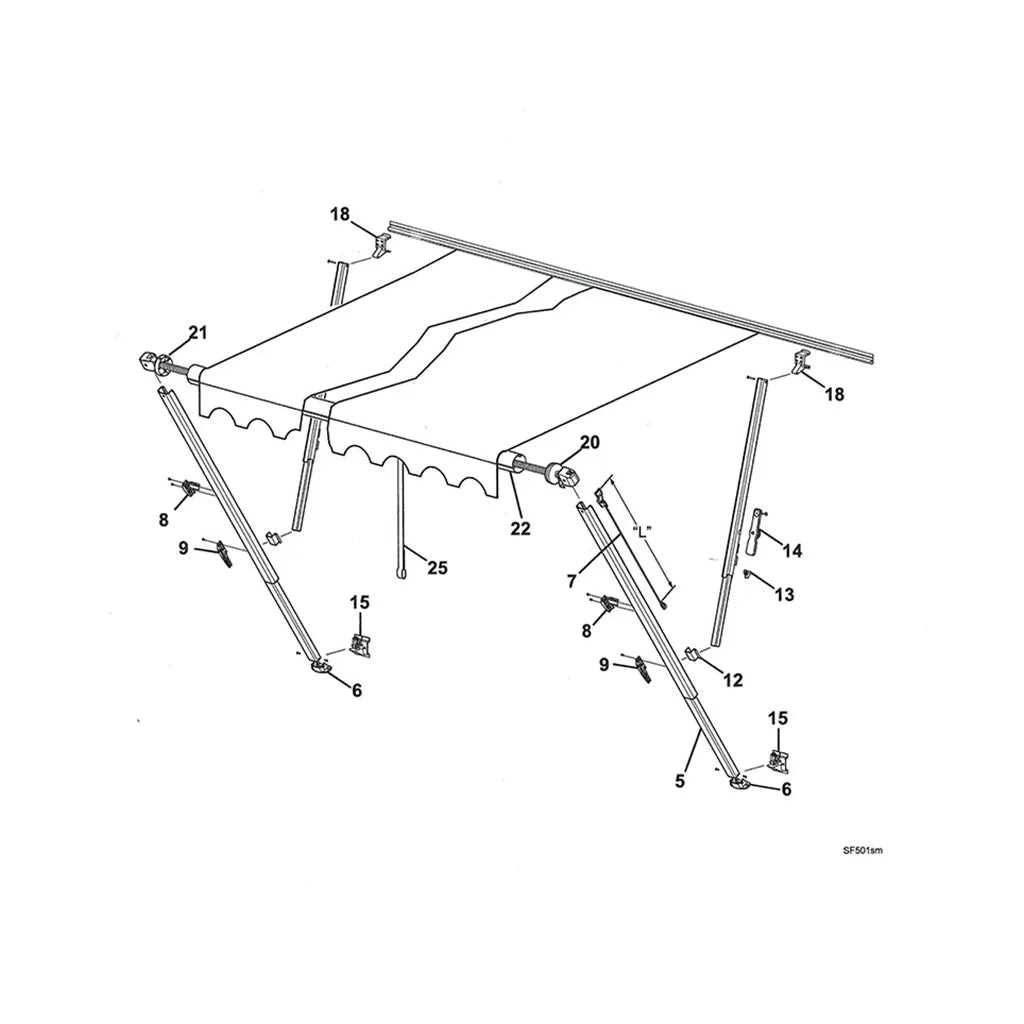 camper awning parts diagram