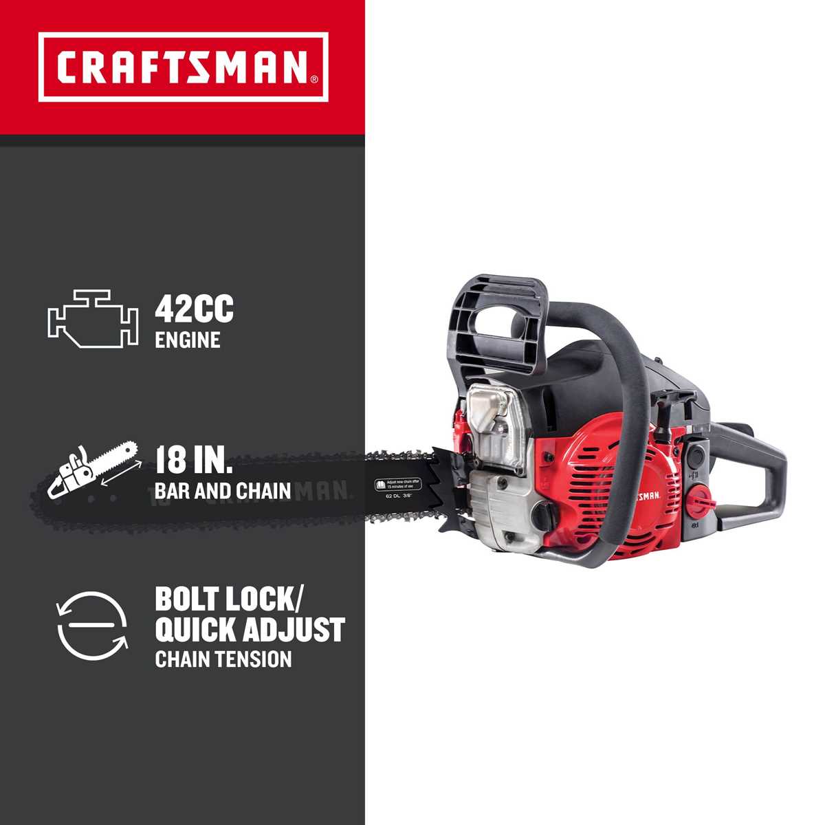 craftsman 18 42cc chainsaw parts diagram