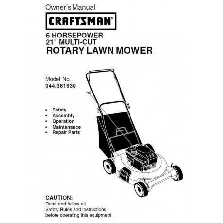 craftsman m110 parts diagram