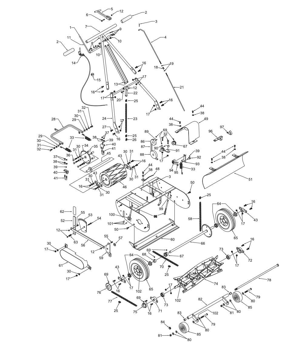 craftsman walk behind trimmer parts diagram
