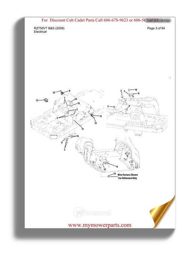 cub cadet rzt 50 parts diagram