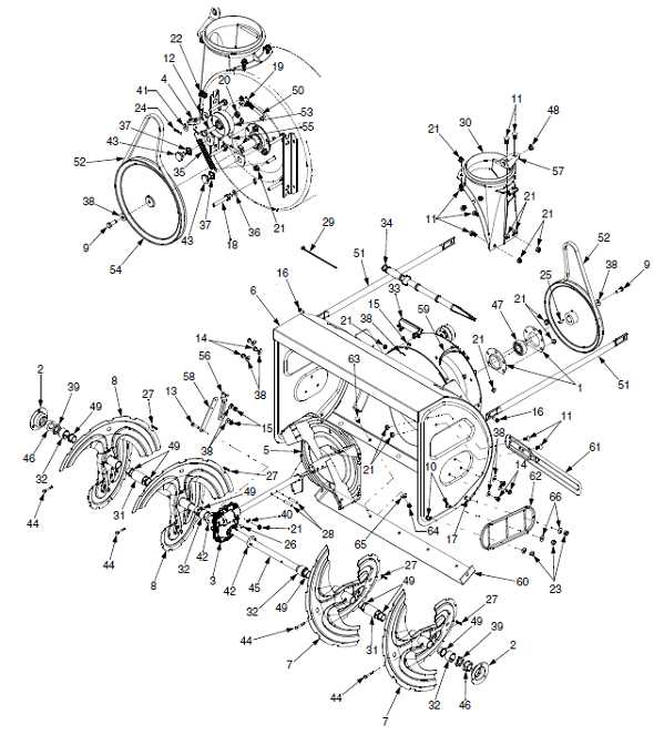 cub cadet snowblower parts diagram