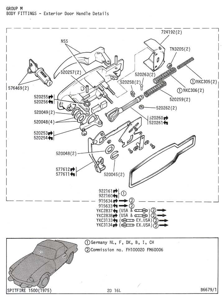 door lever parts diagram