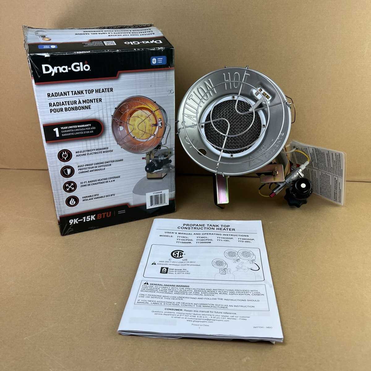 dyna glo propane heater parts diagram