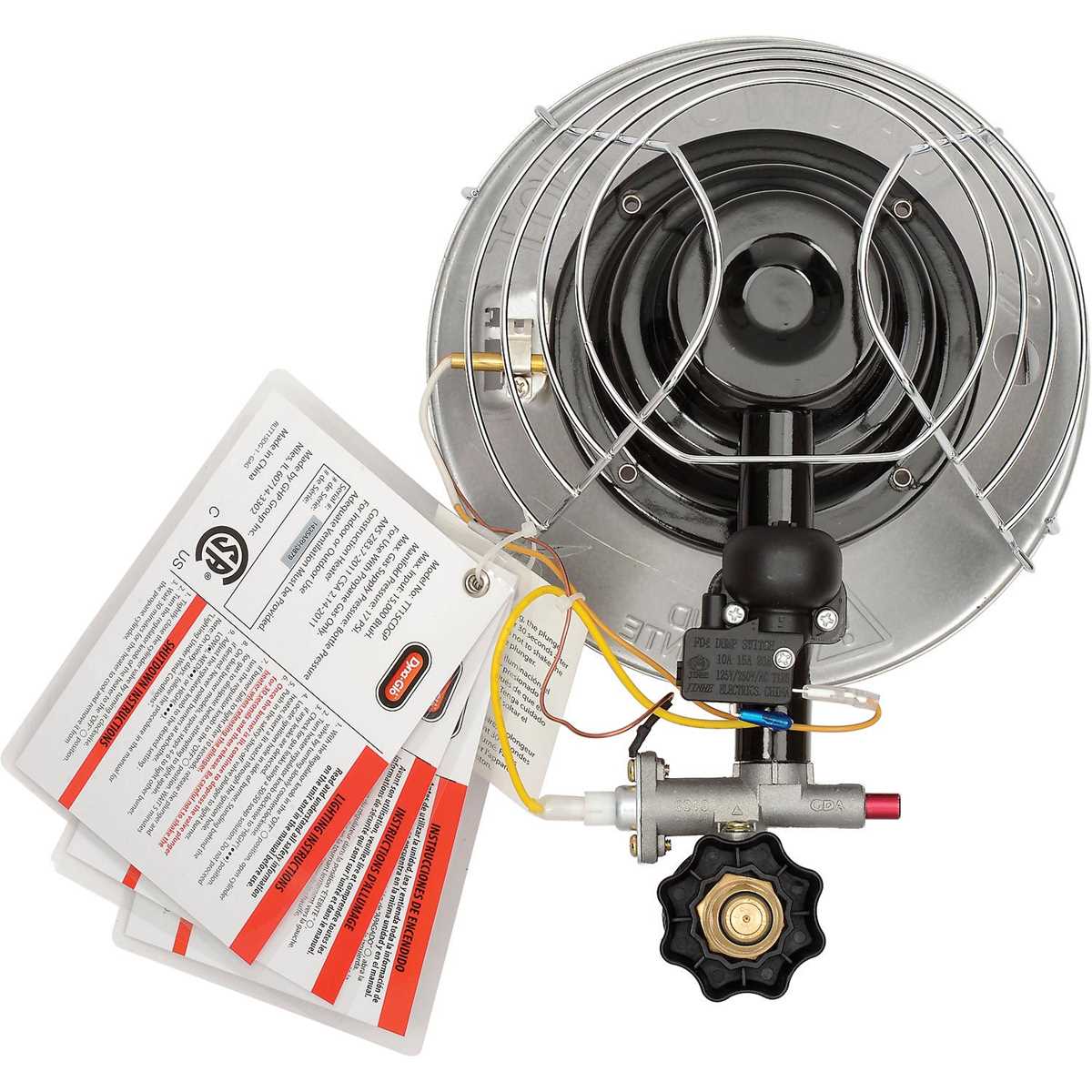 dyna glo propane heater parts diagram