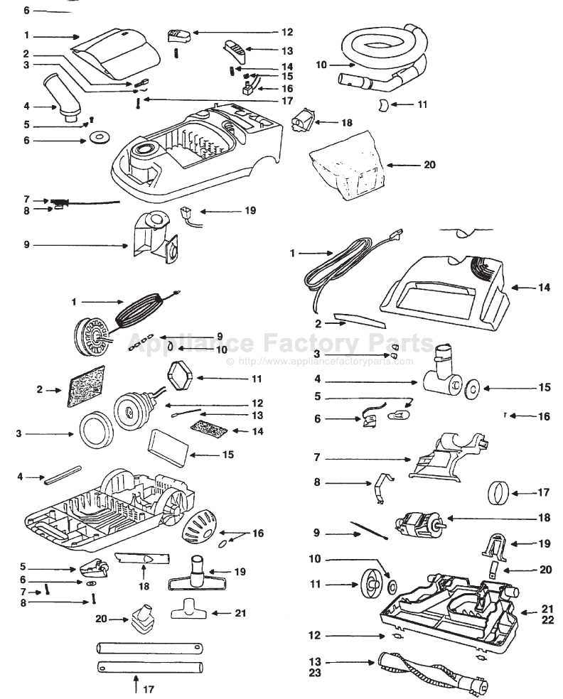 eureka vacuum parts diagram
