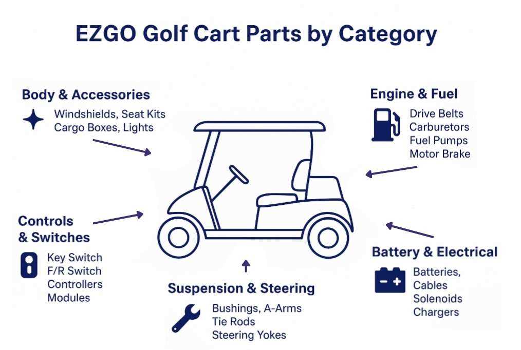 ez go golf cart parts diagram