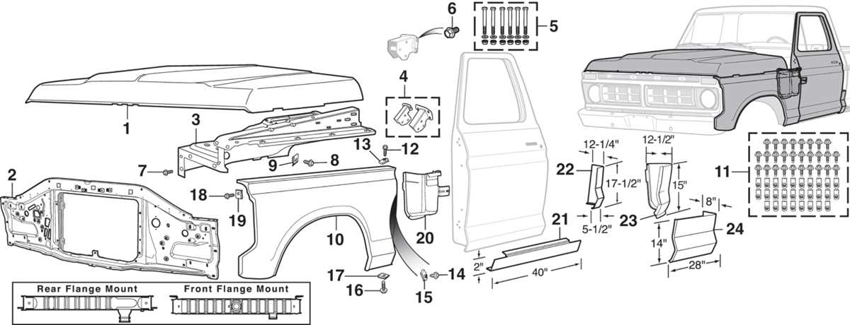 ford f150 body parts diagram