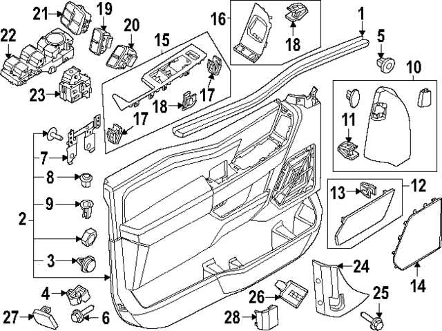 ford f150 door parts diagram
