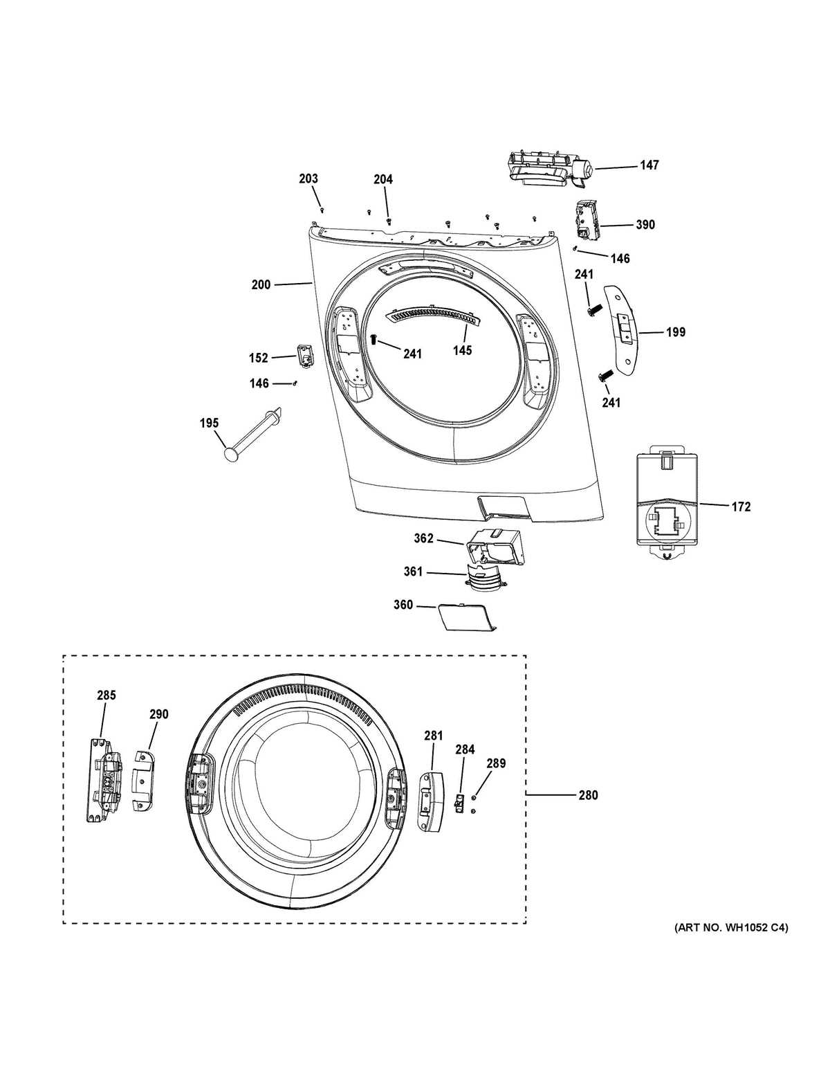 ge top load washing machine parts diagram