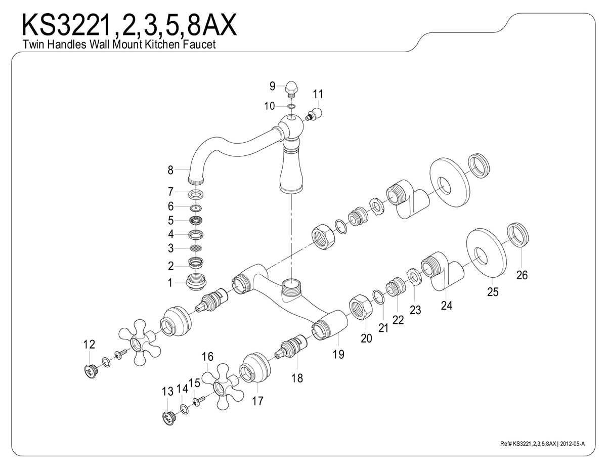 glacier bay kitchen faucet parts diagram