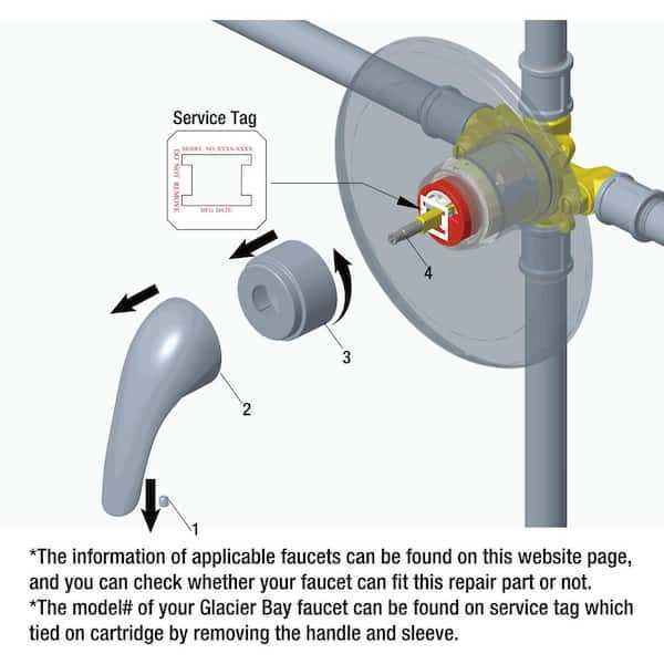 glacier bay shower parts diagram