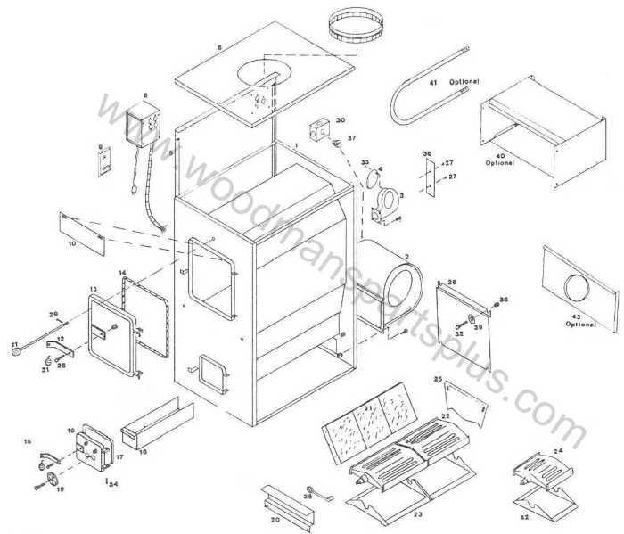 hardy wood stove parts diagram