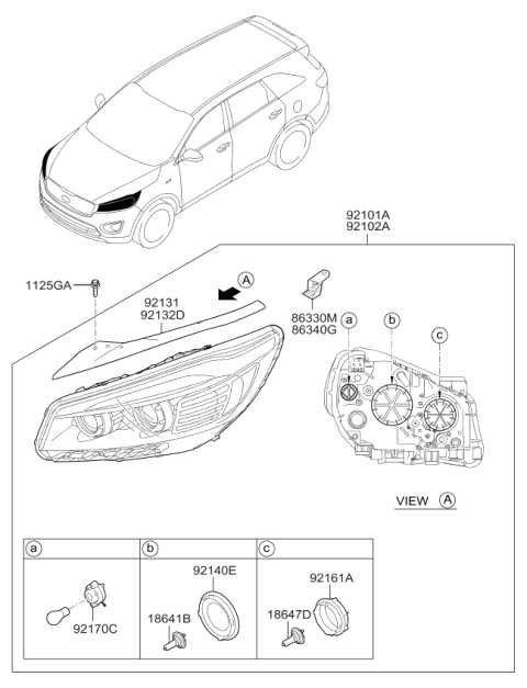 headlight parts diagram