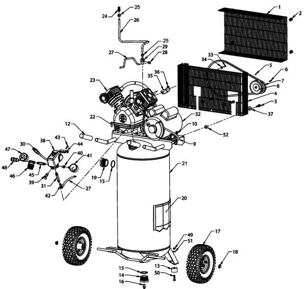 husky 26 gallon air compressor parts diagram husky 26 gallon air compressor parts diagram