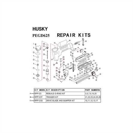 husky tool box parts diagram