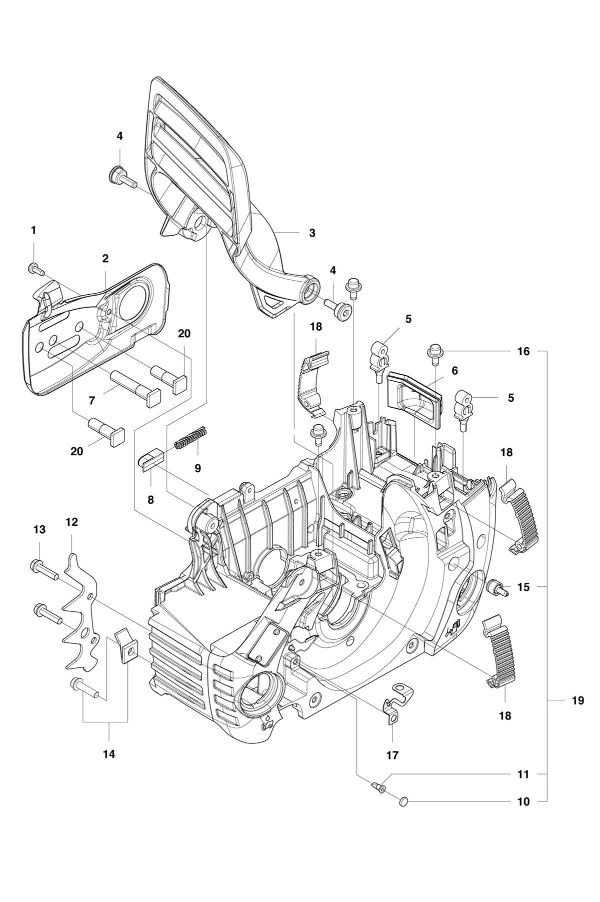 husqvarna 460 rancher parts diagram