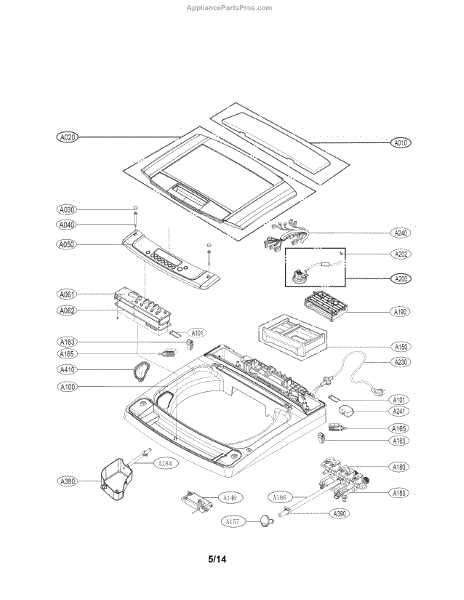 insignia washer parts diagram