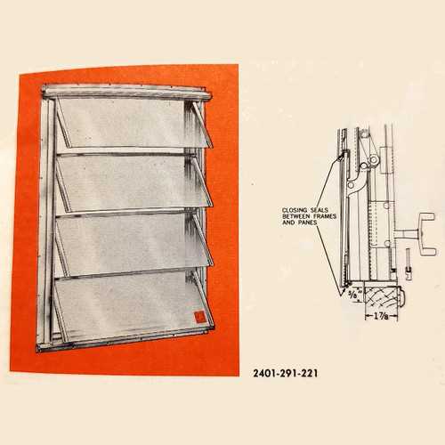 jalousie window parts diagram