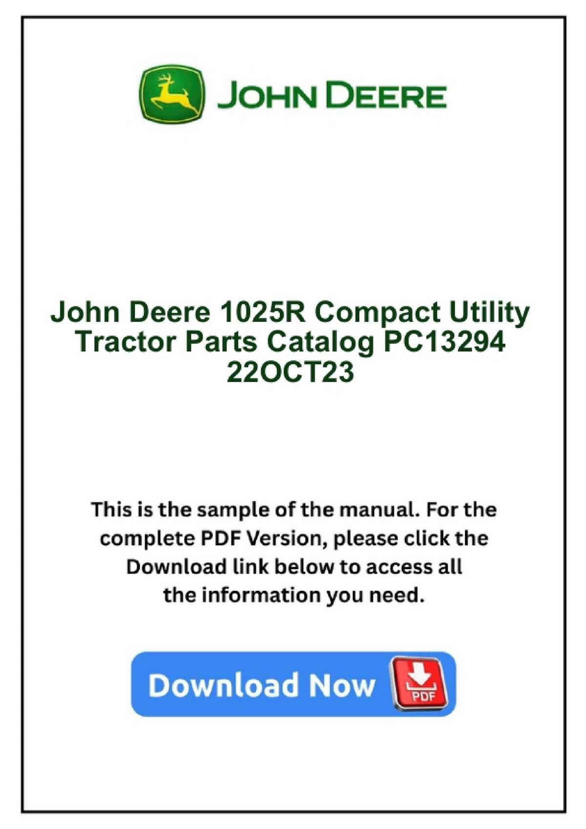john deere 1025r parts diagram pdf free download