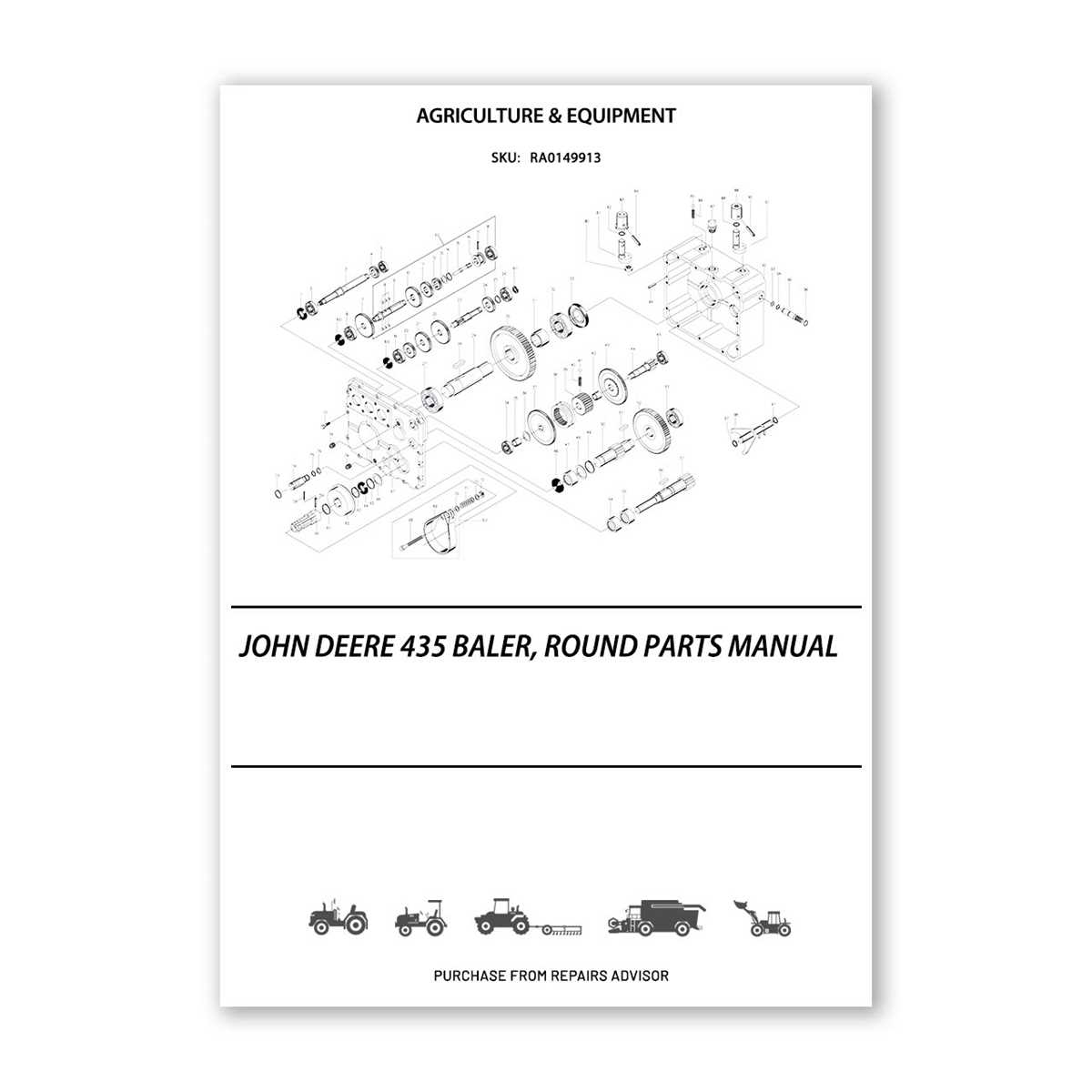 john deere 435 baler parts diagram