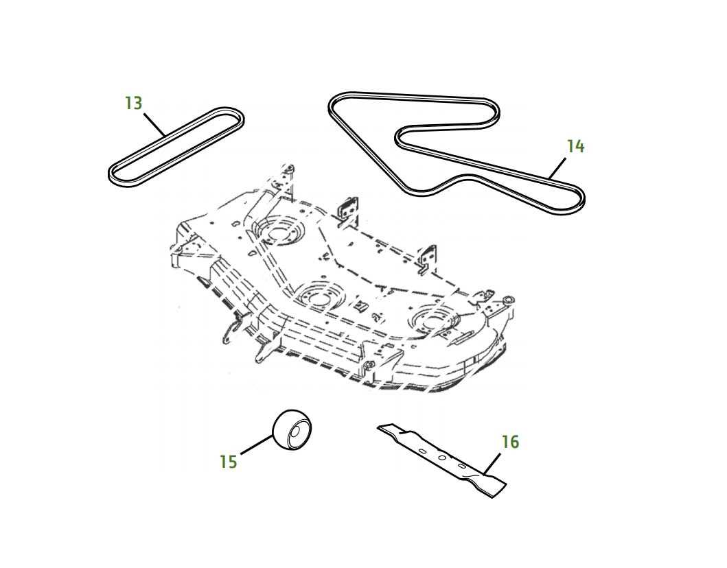 john deere 54d mower deck parts diagram