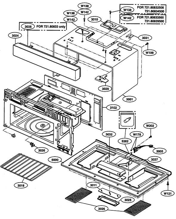 kenmore microwave model 721 parts diagram