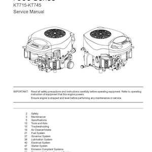 kohler kt745 parts diagram