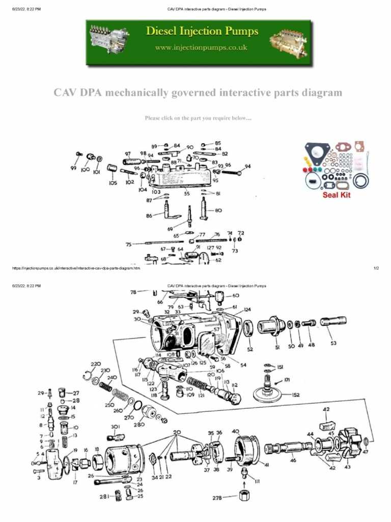 lucas cav injection pump parts diagram