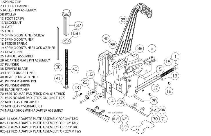 nail gun parts diagram
