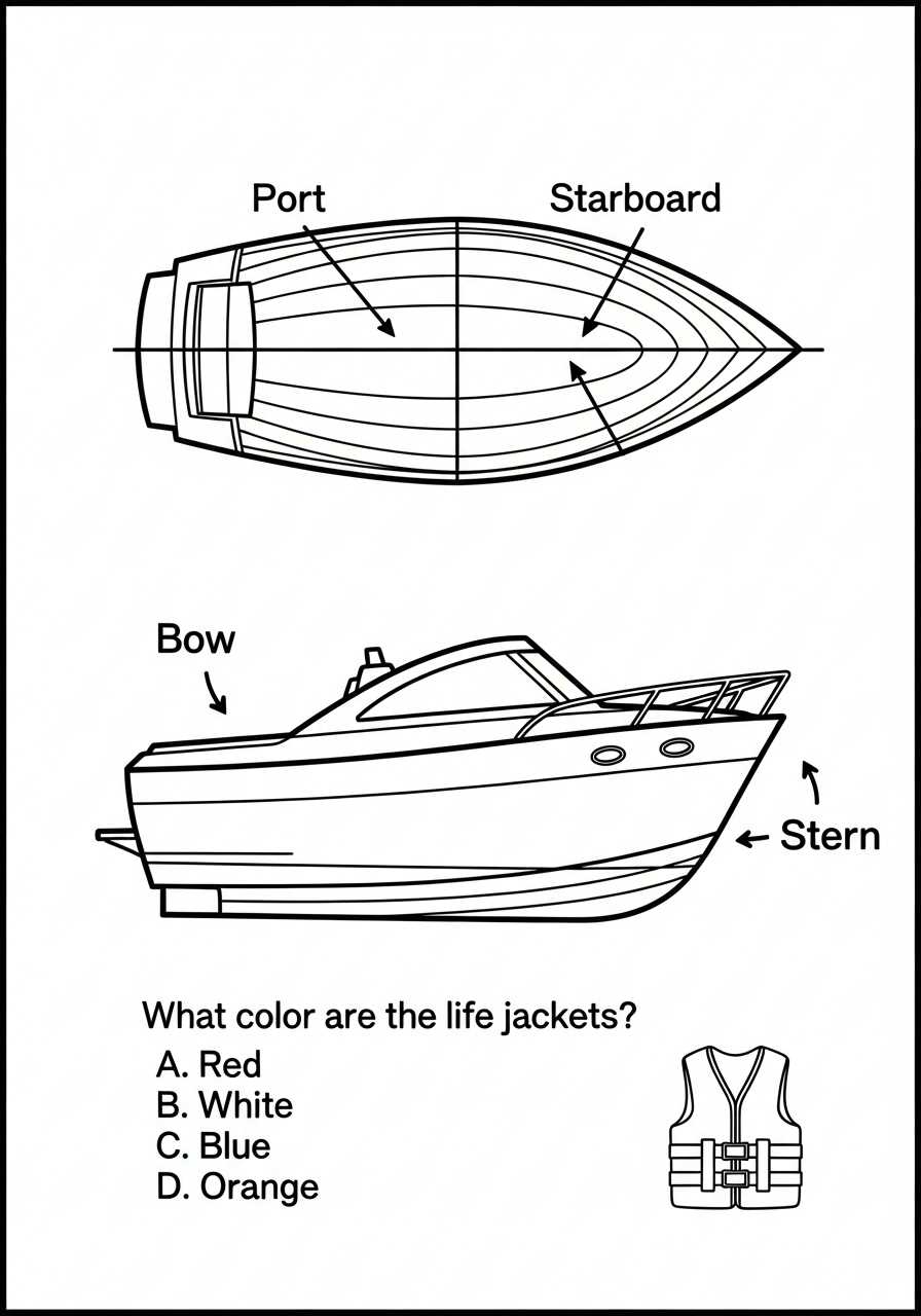 parts of a boat diagram