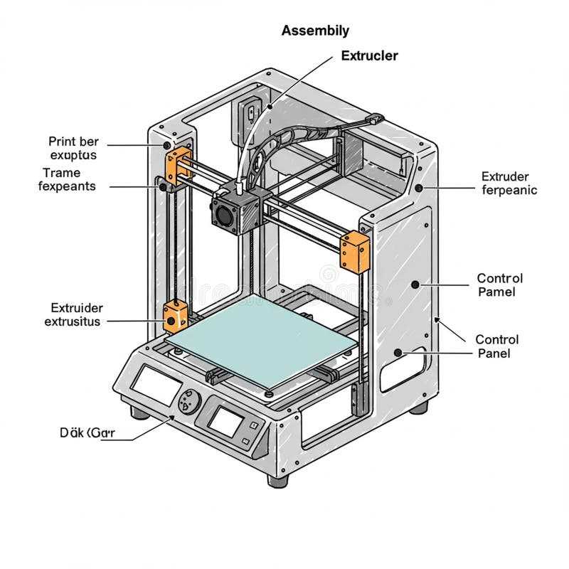 parts of a printer diagram