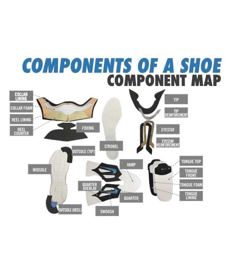 parts of shoe diagram