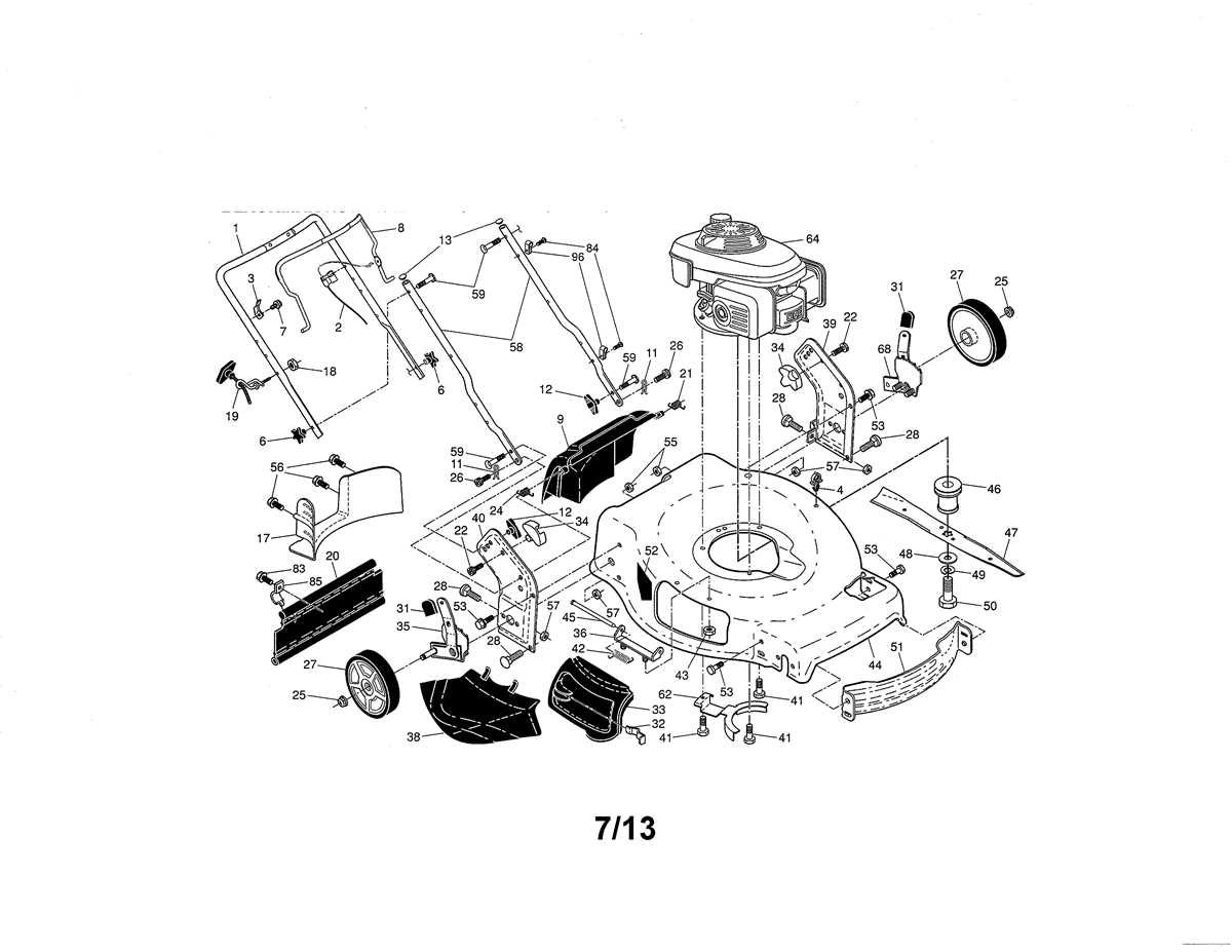 poulan pro lawn mower parts diagram