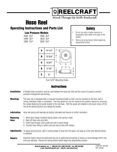 reelcraft hose reel parts diagram reelcraft hose reel parts diagram