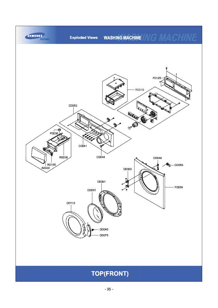 samsung front load washer parts diagram