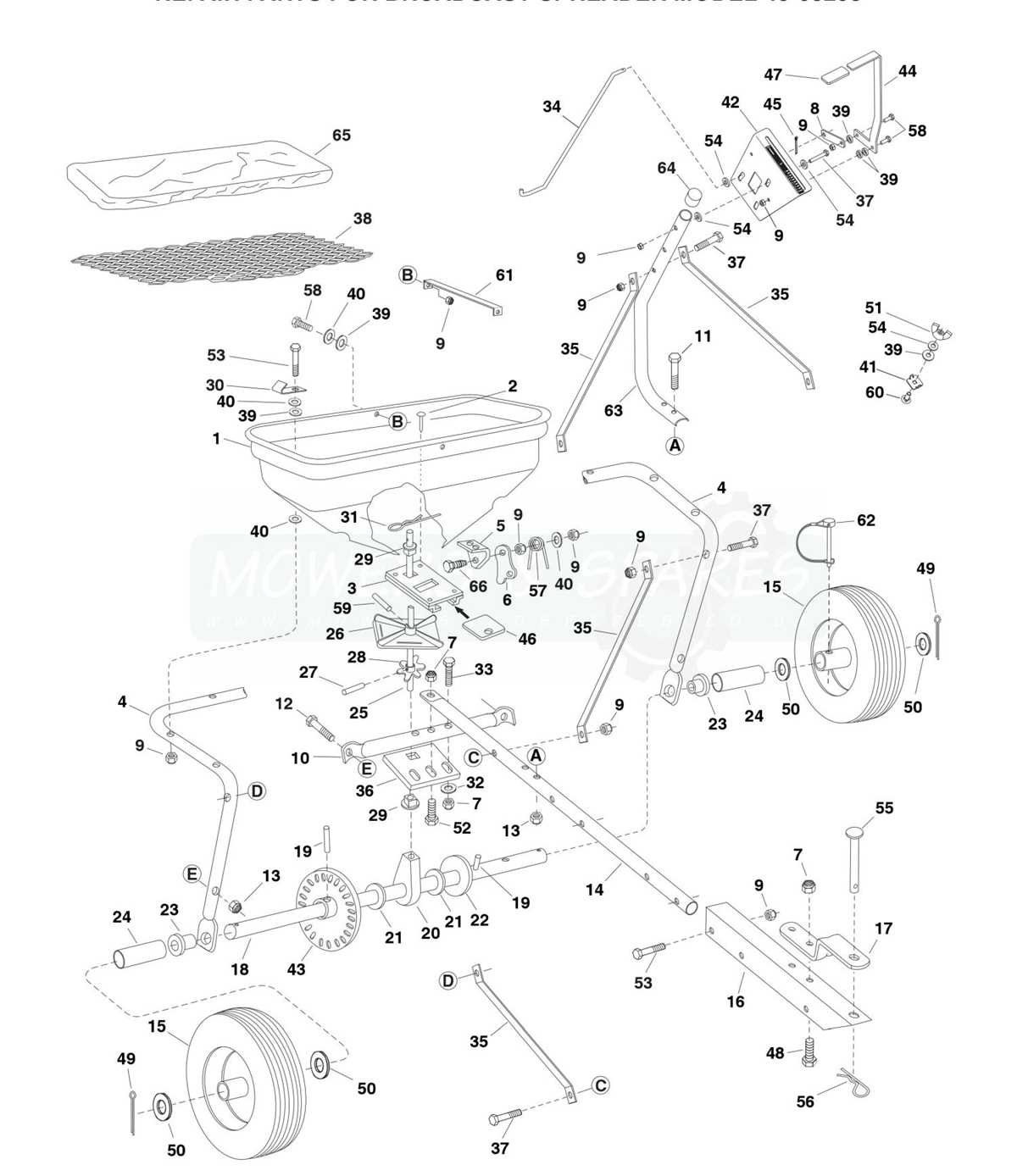 scotts drop spreader parts diagram