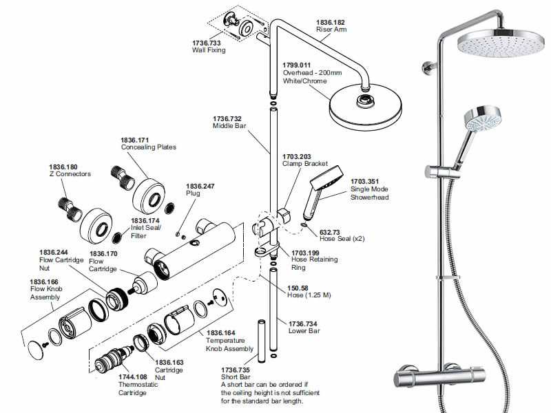 shower parts diagram