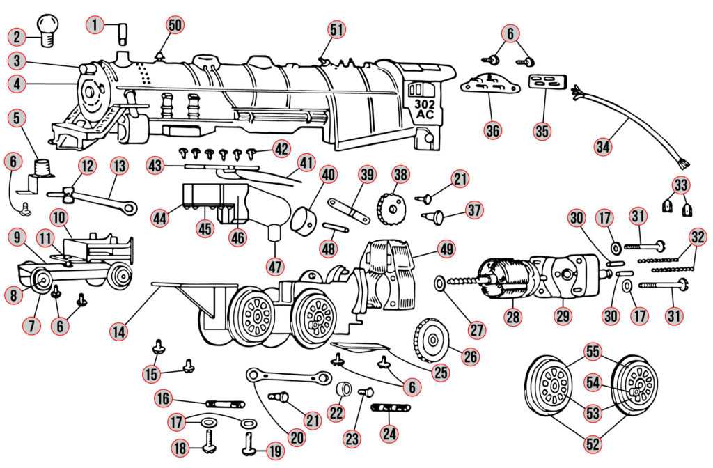 steam train parts diagram