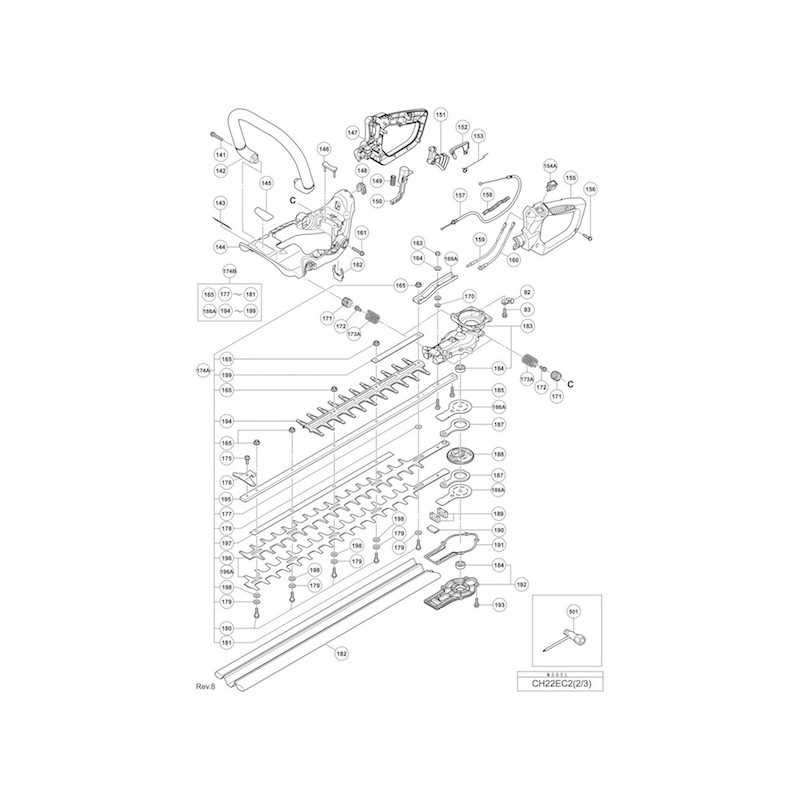 stihl hedge trimmer parts diagram