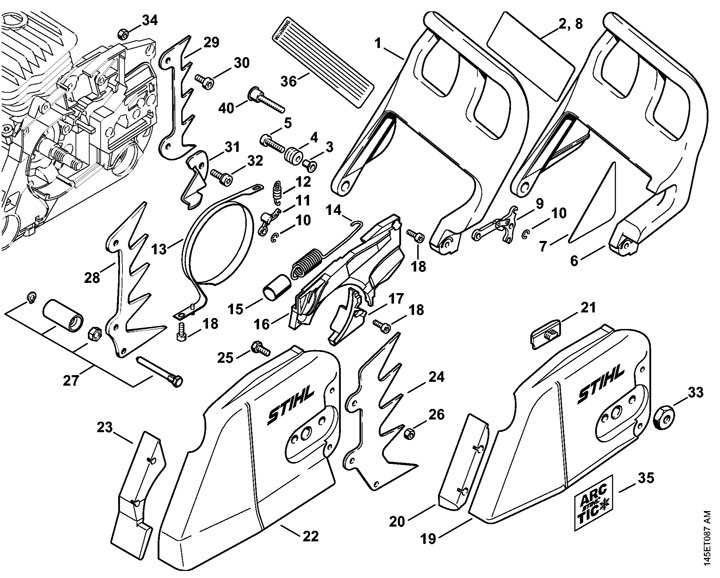 stihl ms 180 chainsaw parts diagram