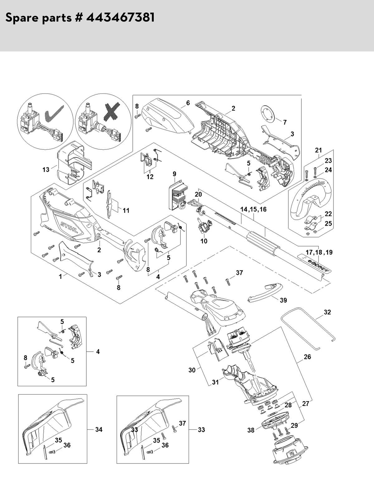 stihl trimmer parts diagram