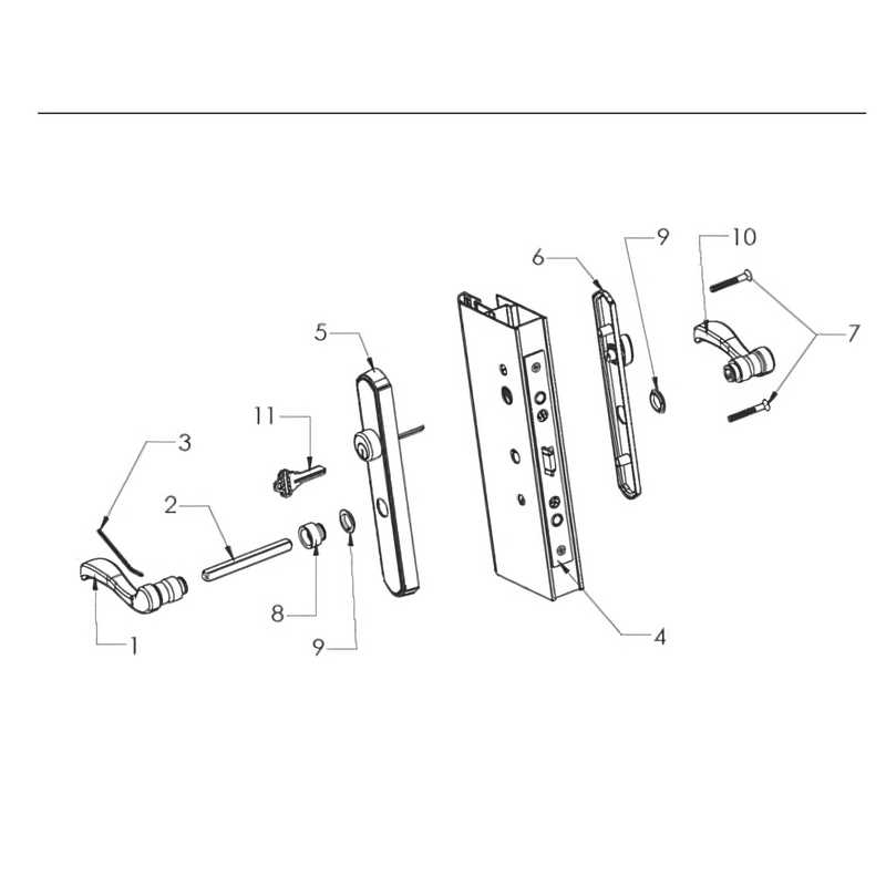 storm door handle parts diagram