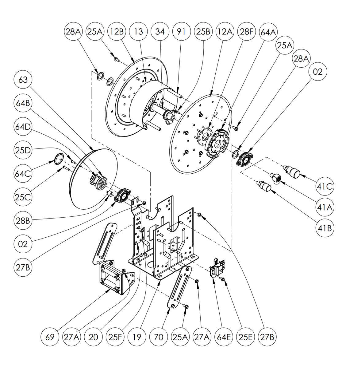 suncast hose reel parts diagram